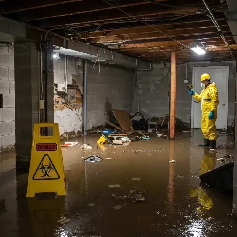 Flooded Basement Electrical Hazard in Sunriver, OR Property